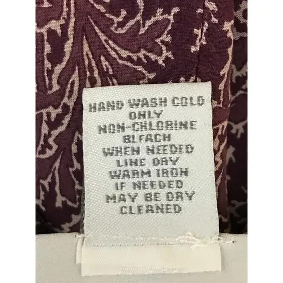 Soft Surroundings Size Large Purple Button Front 100% Silk Top Bell Sleeve Boho - Picture 12 of 12